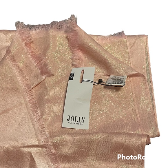 Blush Pink with Gold Threading Shawl/Pashmina - Picture 5 of 8